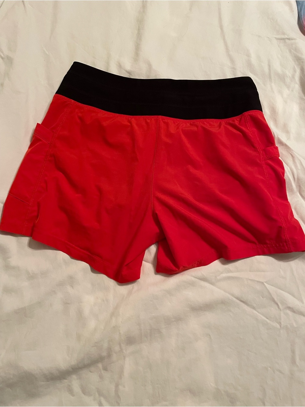 Orange Running/Athletic Shorts with Black Waistband